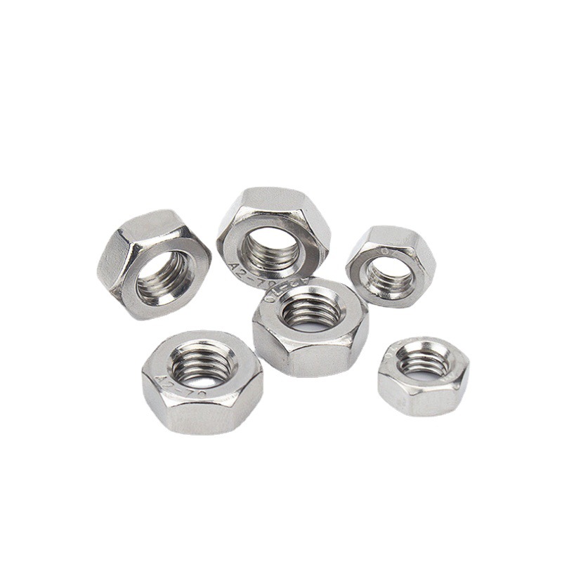 廠家批發(fā)201不銹鋼六角螺母螺帽螺絲帽M2M2.5M2.6M3M3.5M4M5M 6M8
