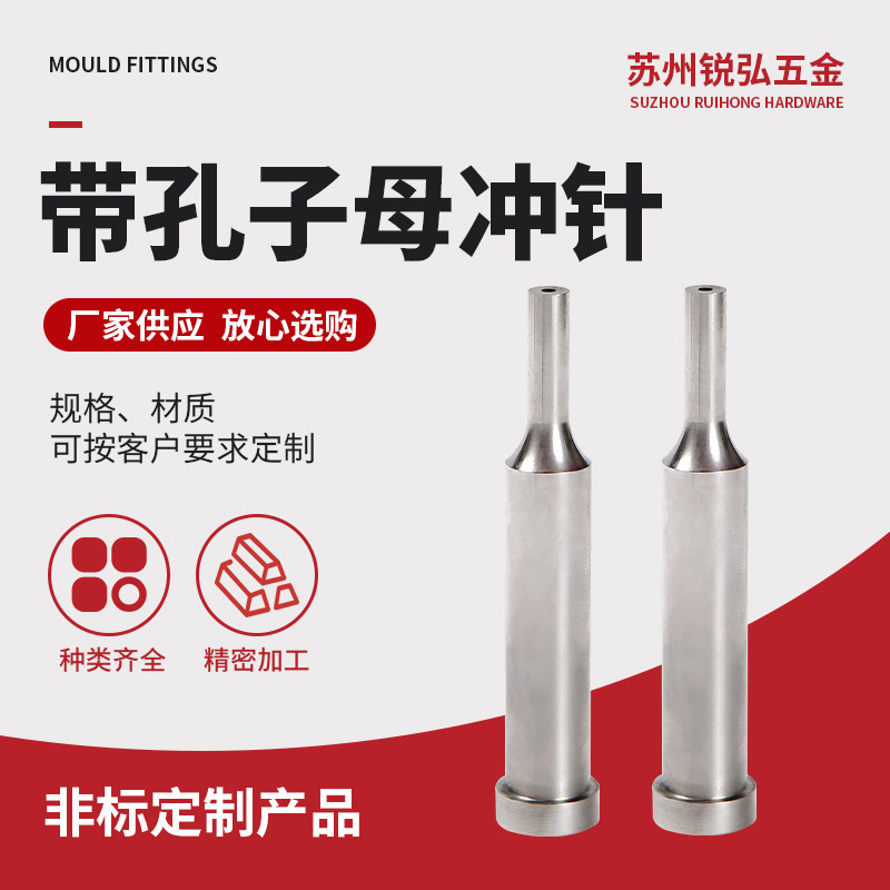 非標帶孔子母沖針精密模具配件帶孔子母A型精密沖針廠家零件加工