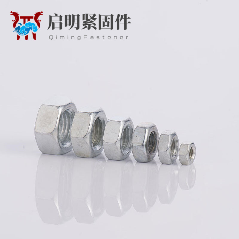 4.8級鍍鋅螺帽m8 m10 m12 m16 m18 m20-M30 GB52國標(biāo)鍍鋅六 角螺母