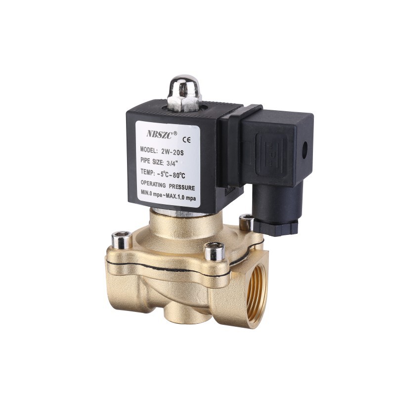NBSZC 廠家熱賣 2W系列 黃銅電磁閥 塑封線圈 常閉