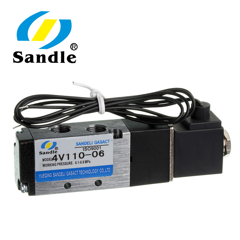 三德利氣動 亞德客型電磁閥4V110-06電磁閥 24/220V 二位五通電磁