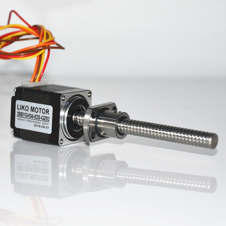28滾珠絲桿電機 直線電機 高精度滾珠絲桿0802支持定制