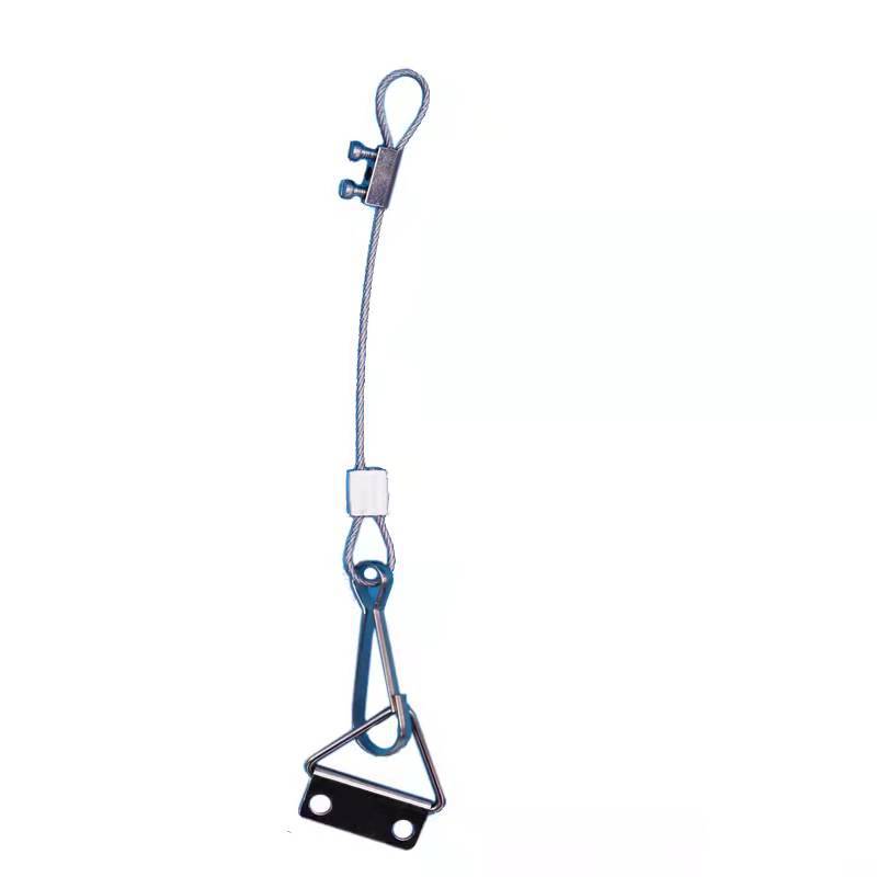 大量供應(yīng)LED燈飾配件不銹鋼絲鋁套小鎖頭朱膽扣吊線