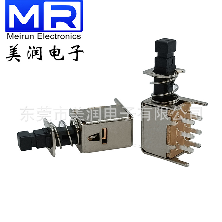 工廠直銷PS22F03按鍵推動帶鎖無鎖6針腳按鈕on off直鍵開關