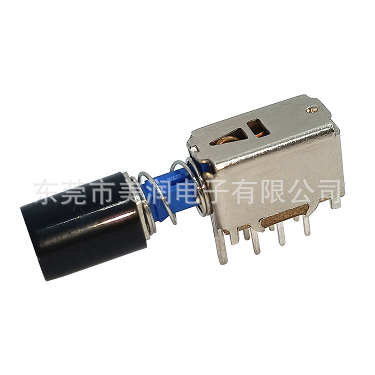 自鎖/無鎖PS22E05戴白色黑色帽子雙排6針腳按鈕開關