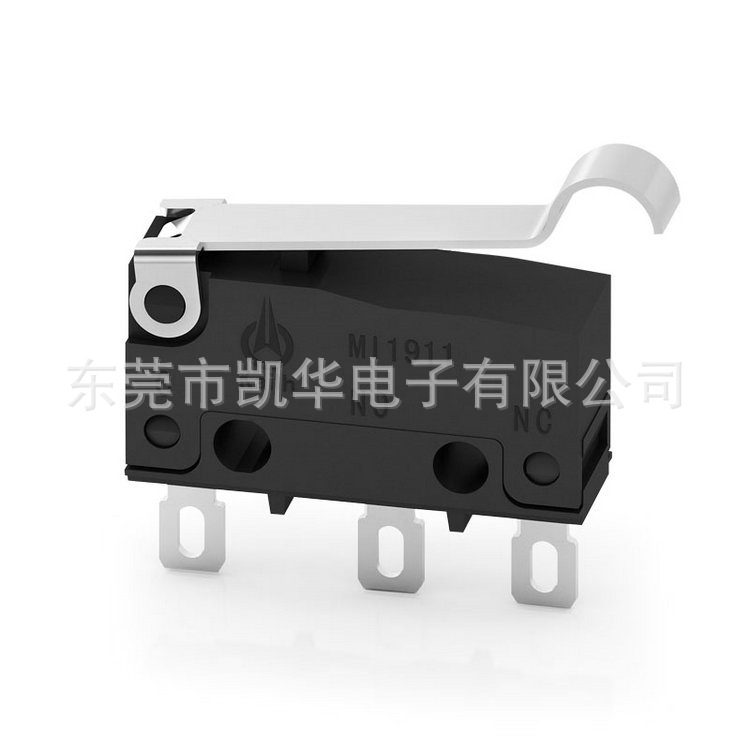 凱華 廠(chǎng)家銷(xiāo)售 微動(dòng)開(kāi)關(guān) 大電流微動(dòng)開(kāi)關(guān) 帶折彎壓柄 插件式微動(dòng)