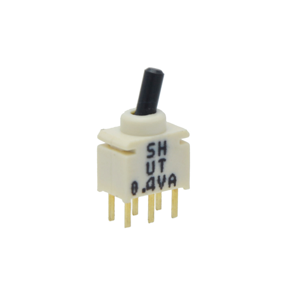 臺灣SH鈕子開關 UT系列 小型迷你開關 白色黑柄