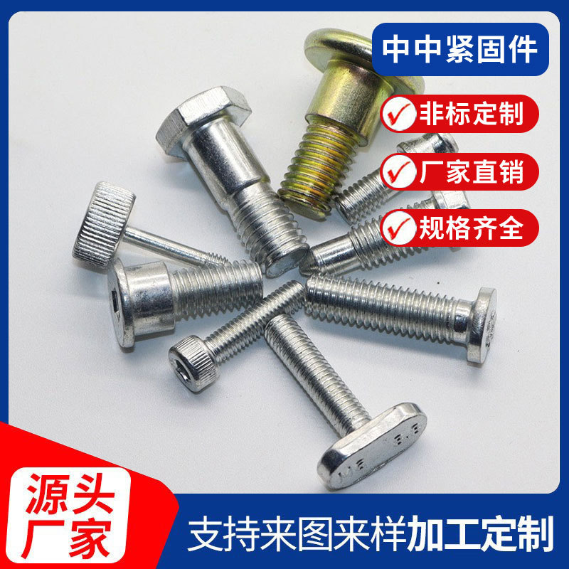 不銹鋼螺絲廠家 非標(biāo)高強度螺絲訂做 定制臺階T型螺栓