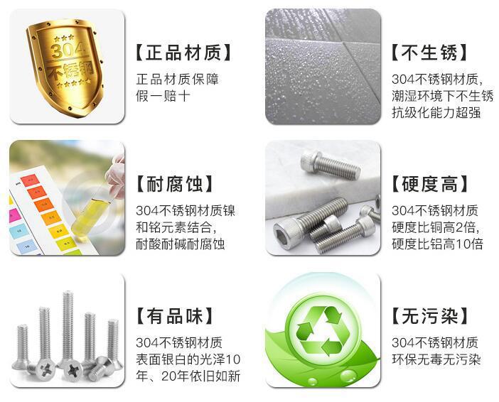 304全牙六角螺絲釘