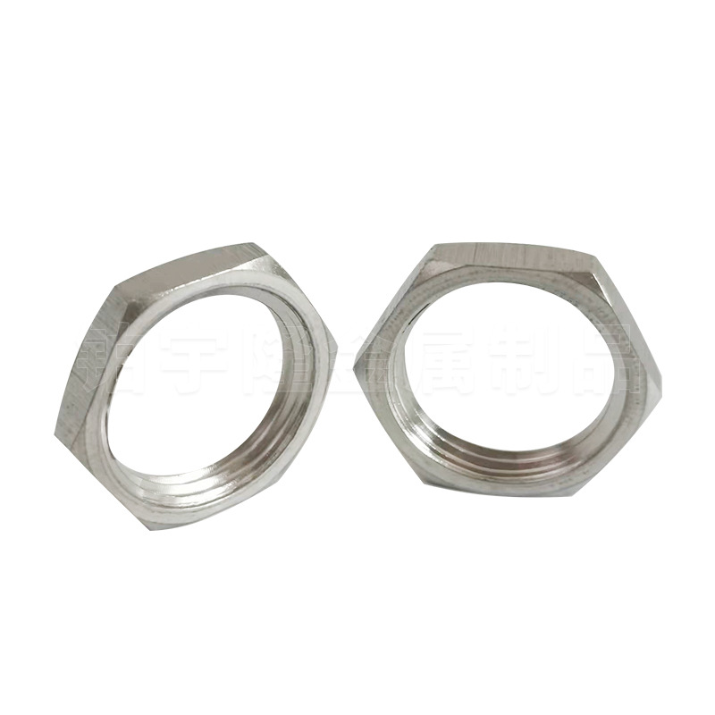 304不銹鋼六角螺母薄螺母扁薄螺絲帽不銹鋼六角細(xì)牙鎖緊螺母