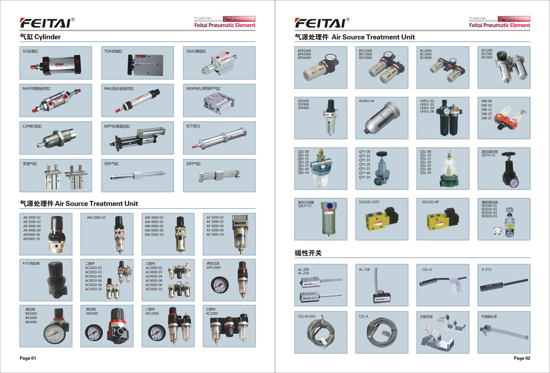 飛泰氣動-氣缸，氣源，磁性開關(guān)