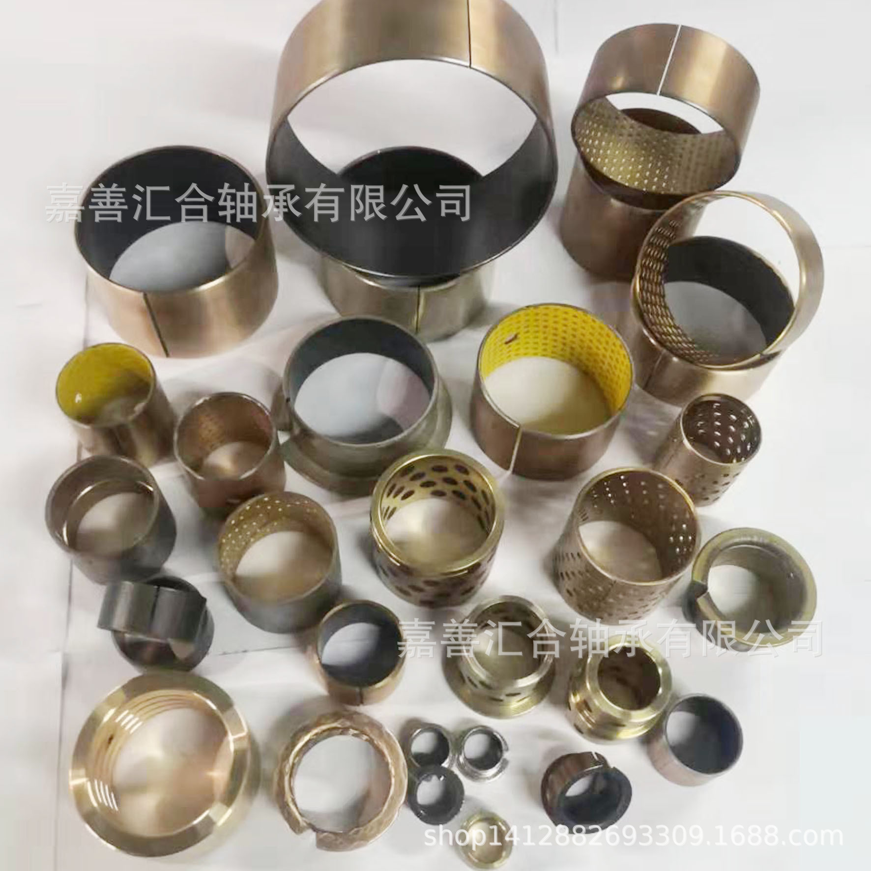 工廠直銷SF-1自潤滑無油軸承復(fù)合套襯套銅套內(nèi)徑 黃銅石墨套