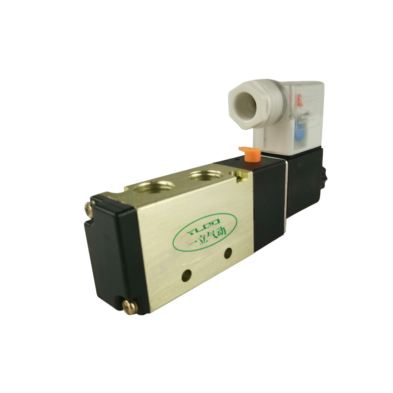 氣動(dòng)電磁閥4v210-08二位五通24V氣缸換向氣閥電閥220V電磁控制閥