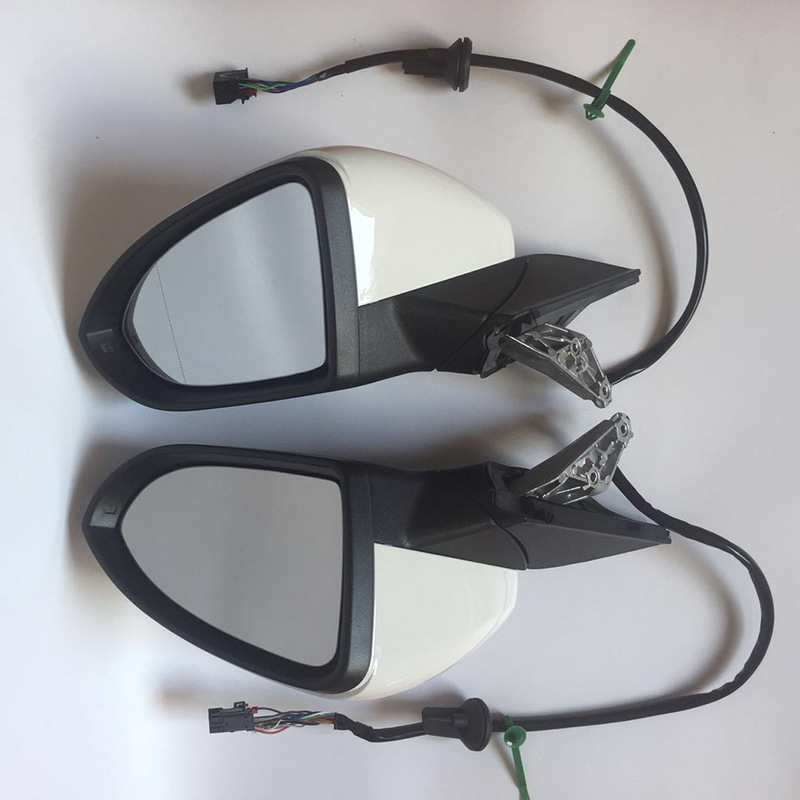 適用高爾夫倒車鏡 白色底漆反光倒車盲點輔助鏡 凌渡倒車后視鏡片