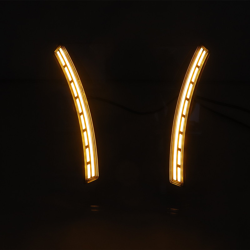 跨境適用本田23年CRV輪眉日行燈CRV改裝前框流光行車燈一件代發(fā)