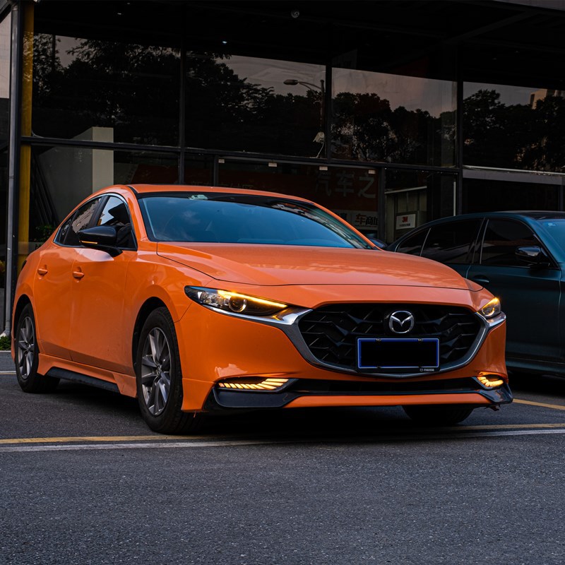 適用20年馬自達3昴克賽拉專用LED日行燈三色流水行車燈一件代發(fā)