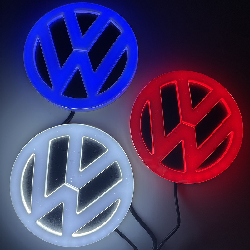 4D車標(biāo)燈適用于大眾發(fā)光標(biāo) 高爾夫6 邁騰尾燈LED燈冷光發(fā)光車標(biāo)燈