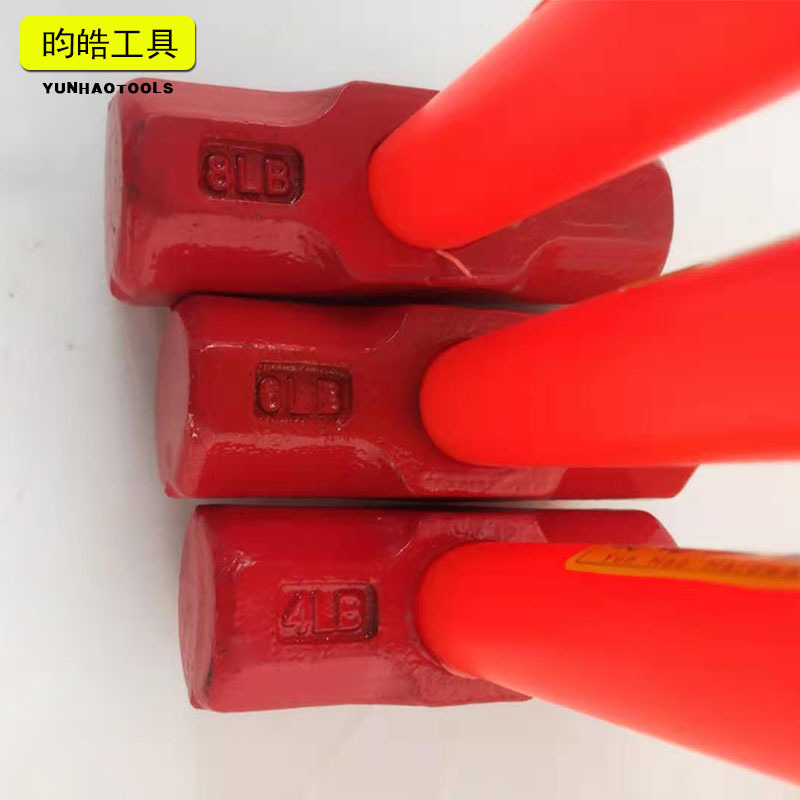 批發(fā)PVC柄八角錘碳鋼2p/3/p4/p6p8p磅塑料水管柄包塑方錘石工錘子