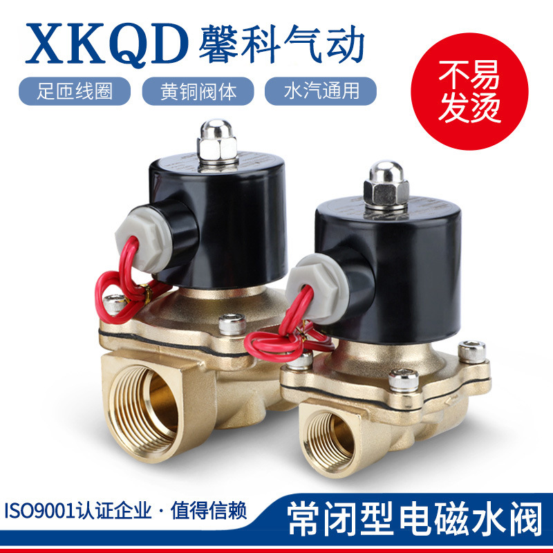 氣動(dòng)常閉電磁閥水閥220V氣閥24V開關(guān)2W025-08/4分6分1寸1.2DN 20銅