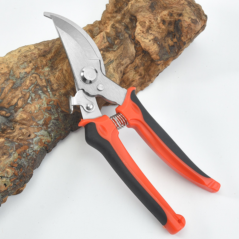 不銹鋼修枝剪刀彎頭花園剪刀摘果剪綠化園林工具剪盆景樹