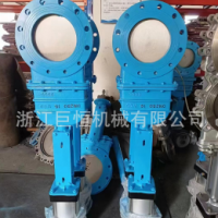 DMZ673H-10C 氣動暗桿刀型閘閥 氣動帶蓋污水刀閘閥