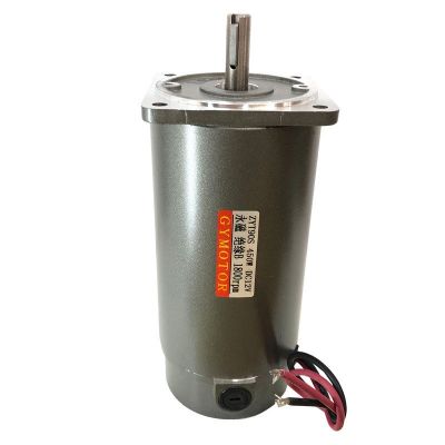 直流電機帶碳刷450W光軸電機DC12V24V220V扭矩大功率快轉(zhuǎn)速低噪音