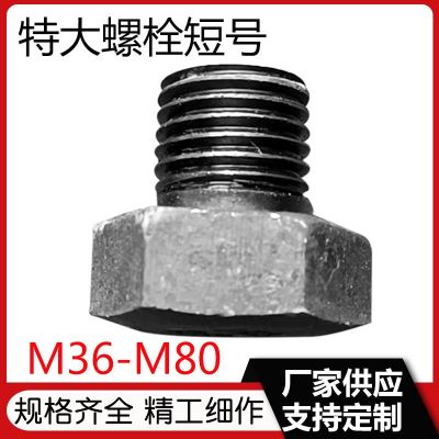現(xiàn)貨供應(yīng)高強(qiáng)度大螺絲短號螺栓 加長外六角螺栓m36m39m42m45m48