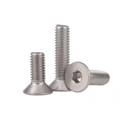 1/4英制304不銹鋼沉頭內(nèi)六角螺絲2#4#細(xì)牙10#-32美制平頭螺栓批發(fā)