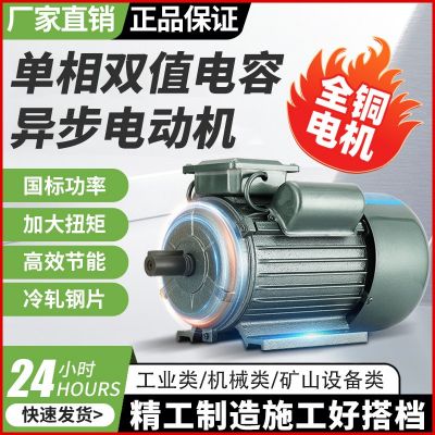 小型單相電機220V0.75/1.1/2.2/3.0/4KW大馬力全銅異步兩相電動機