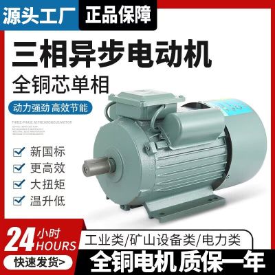 單相電機220V小型兩廂0.75/1.1/1.5/2.2/3/4KW全銅異步電動機
