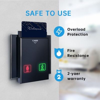 酒店插卡取電開(kāi)關(guān)清理勿擾低頻高配感應(yīng)插卡86型清理勿擾玻璃面板