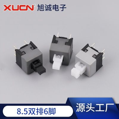 8.5*8.5雙排自鎖開關(guān)8.5*8.5雙排無鎖開關(guān) 雙排6腳開關(guān) 按鈕開關(guān)