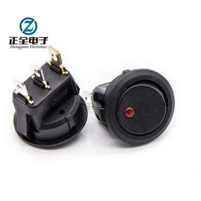 供應(yīng)12V藍色led燈船型開關(guān)貓眼帶燈船型開關(guān)魚眼燈船型翹板開關(guān)