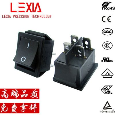 KCD4船型開關(guān) 30*25mm四腳16A/30A大電流翹板開關(guān) KC/UL/C E認(rèn)證
