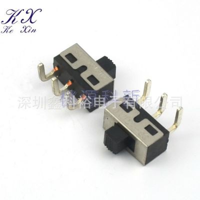 SS12D06 立式側(cè)插 3腳2檔彎腳 大電流撥動(dòng)開關(guān)