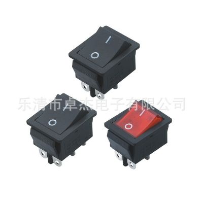 銷售翹板開關(guān)KCD4船型開關(guān)帶燈4腳2擋翹板開關(guān)31*24 烤箱開關(guān)