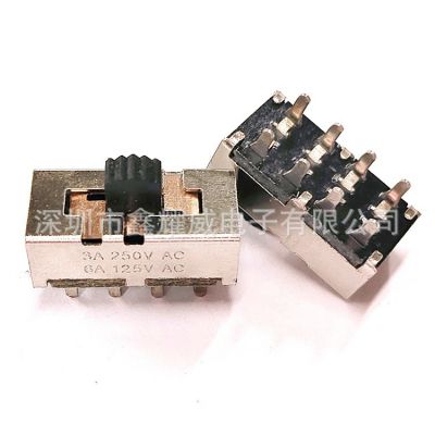 大電流撥動(dòng)開關(guān)ss23h25左右滑動(dòng)波動(dòng) 3A/6A 8腳直插 撥碼電源開關(guān)