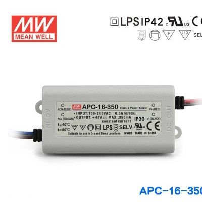 臺(tái)灣明緯LED開關(guān)電源 APC-16-350 16W 12-48V350mA