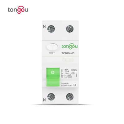 TONGOU【跨境電商專供】2P 63A 30mA漏電保護斷路器 廠家直銷TORD4