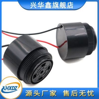 3610有源壓電蜂鳴器引線DC12V/24V帶線報警器螺旋帽底部防水