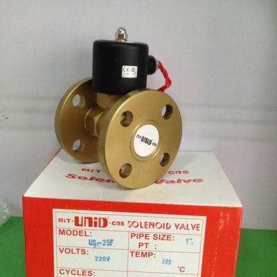 供應(yīng)臺灣UNID高溫用法蘭口銅材質(zhì)電磁閥US-F系列