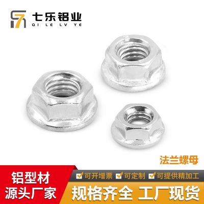 七樂(lè)工業(yè)鋁型材配件 不銹鋼配套型材連接件 M5 M6 M8碳鋼法蘭螺母