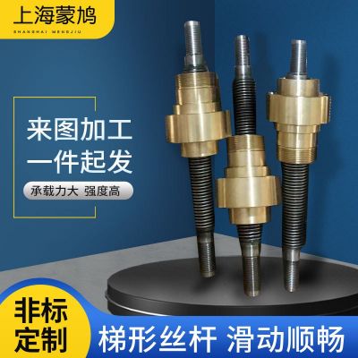 梯形絲杠梯形扣絲杠T型絲杠正反扣絲桿 全螺紋螺桿調(diào)節(jié)螺桿