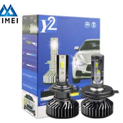 跨境F2槍色款汽車led前大燈H7LED車燈H4汽車改裝通用遠近光一體