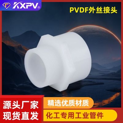 凱鑫KXPV廠家現(xiàn)貨直售PVDF外螺紋直通外絲接頭PVDF管件工業(yè)用全塑