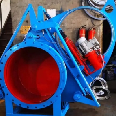 巨豪閥門 電動(dòng)推桿盲板閥F943X DN400 DN800 DN900碳鋼扇形眼鏡閥