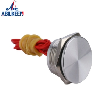 批發(fā)采購(gòu)16mm帶LED環(huán)形燈壓電開關(guān) IP68防水自鎖復(fù)位陶瓷觸摸開關(guān)