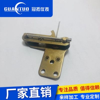 青島冠拓儀表廠家直銷Y70手槍膜盒壓力表機(jī)芯純銅儀表配件15牙