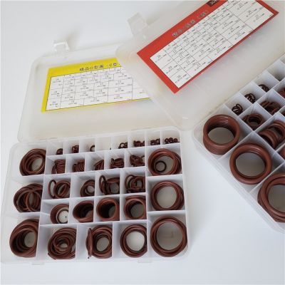 氟橡膠O型圈修理盒 棕色綠色盒裝O型圈 347/366/363PCS氟膠修理盒