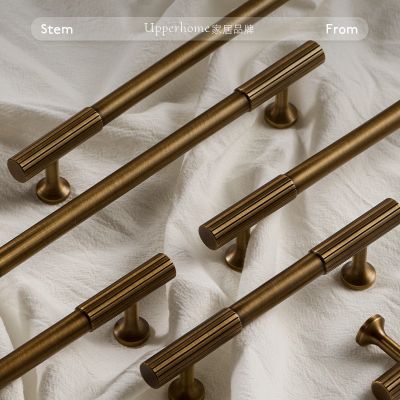 法式古銅色黃銅柜門(mén)小拉手衣柜櫥柜抽屜柜子純銅美式復(fù)古做舊把手